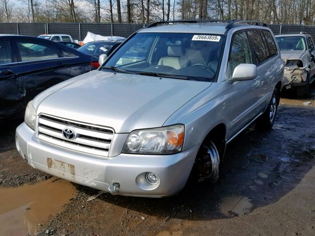 JTEEP21A640065151 - 2004 TOYOTA HIGHLANDER SILVER photo 2