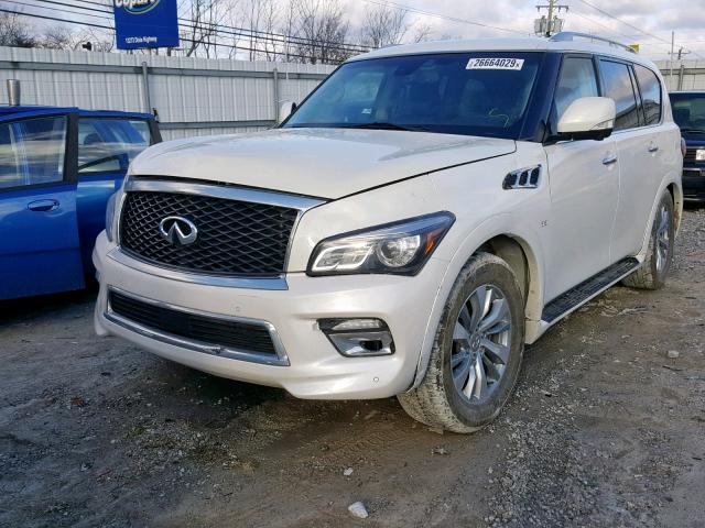 JN8AZ2NF8H9640861 - 2017 INFINITI QX80 BASE WHITE photo 2