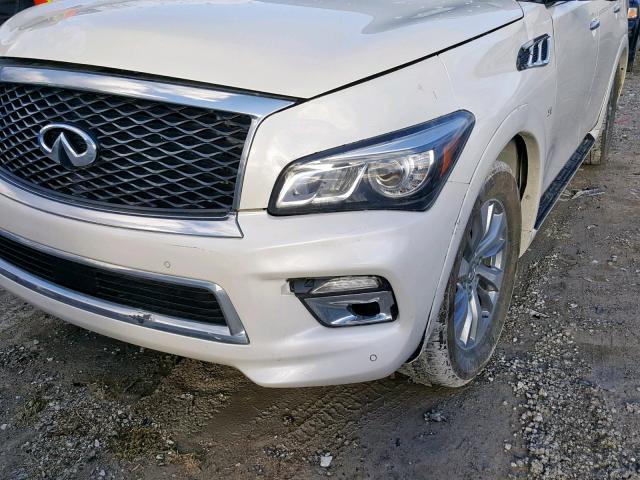 JN8AZ2NF8H9640861 - 2017 INFINITI QX80 BASE WHITE photo 9