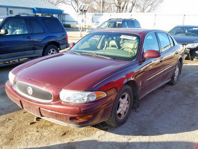 1G4HR54K41U141984 - 2001 BUICK LESABRE LI MAROON photo 2