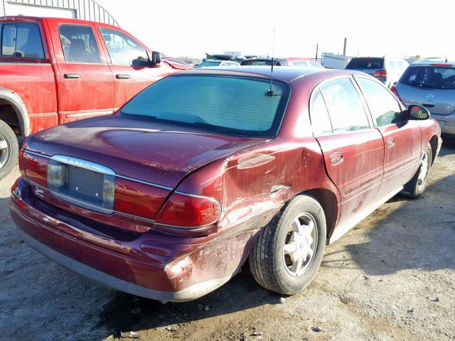 1G4HR54K41U141984 - 2001 BUICK LESABRE LI MAROON photo 4