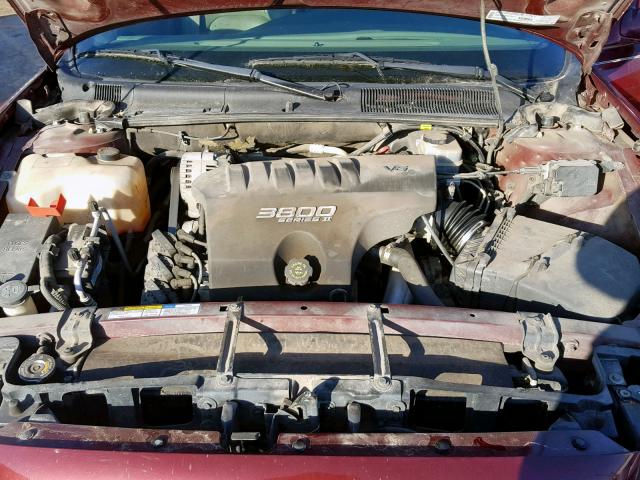 1G4HR54K41U141984 - 2001 BUICK LESABRE LI MAROON photo 7