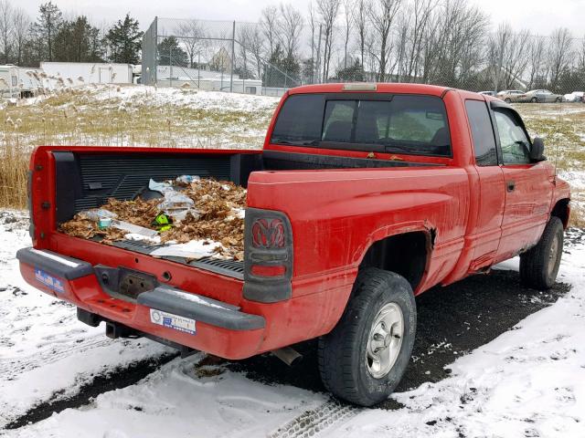 1B7HF13Z4XJ639147 - 1999 DODGE RAM 1500 RED photo 4