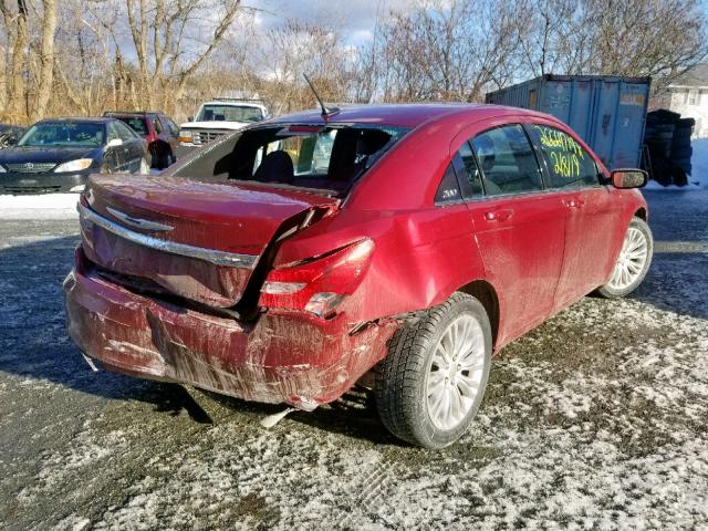 1C3CCBAB4DN671202 - 2013 CHRYSLER 200 LX MAROON photo 4