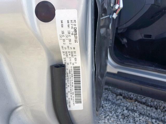 1J8HH48K78C245177 - 2008 JEEP COMMANDER SILVER photo 10