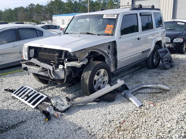 1J8HH48K78C245177 - 2008 JEEP COMMANDER SILVER photo 2
