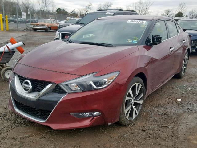 1N4AA6APXHC377743 - 2017 NISSAN MAXIMA 3.5 MAROON photo 2