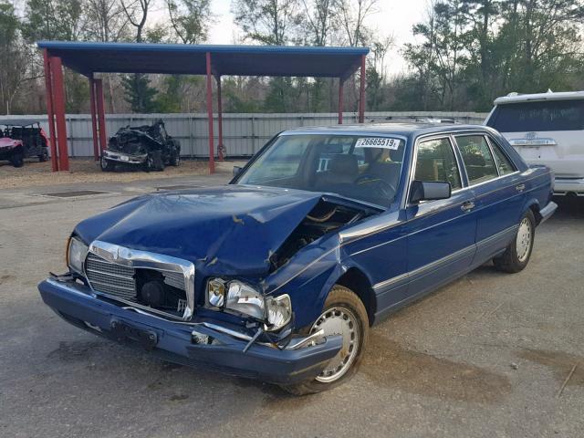 WDBCA35E0KA447598 - 1989 MERCEDES-BENZ 420 SEL BLUE photo 2