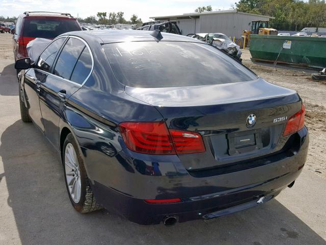 WBAFR7C50BC600919 - 2011 BMW 535 I BLUE photo 3