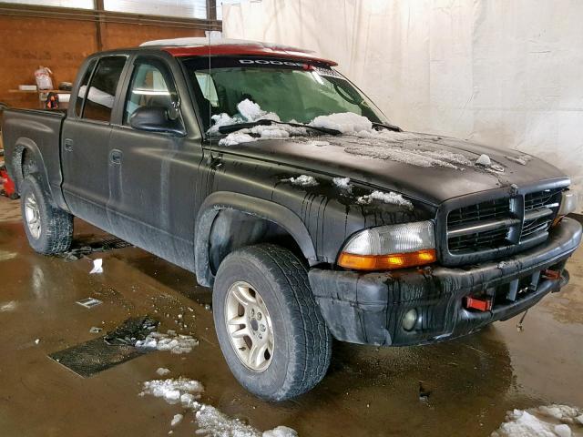 1D7HG38K64S713765 - 2004 DODGE DAKOTA QUA BLACK photo 1