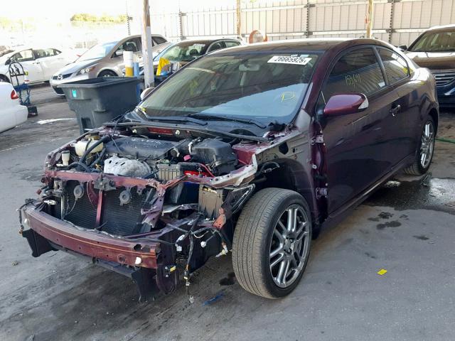 JTKDE167370144495 - 2007 TOYOTA SCION TC MAROON photo 2