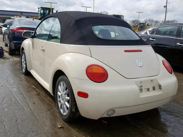 3VWCM31Y65M357501 - 2005 VOLKSWAGEN NEW BEETLE Krem foto 3