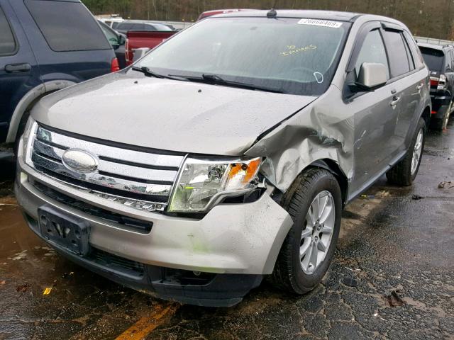 2FMDK38C58BA10542 - 2008 FORD EDGE SEL SILVER photo 2