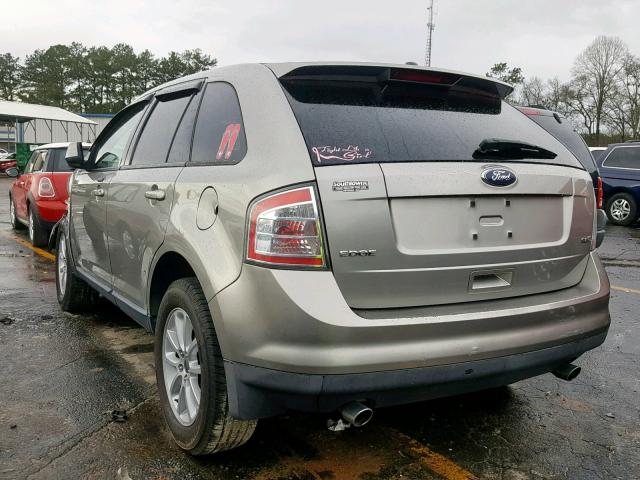 2FMDK38C58BA10542 - 2008 FORD EDGE SEL SILVER photo 3