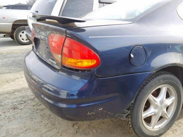 1G3NL12E0YC426485 - 2000 OLDSMOBILE ALERO GL BLUE photo 9