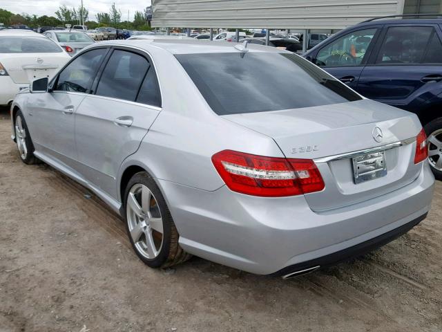 WDDHF5KB0CA651551 - 2012 MERCEDES-BENZ E 350 SILVER photo 3