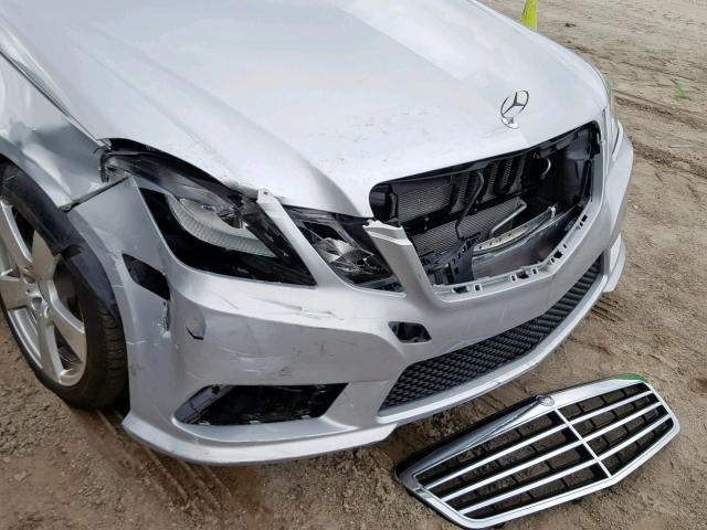 WDDHF5KB0CA651551 - 2012 MERCEDES-BENZ E 350 SILVER photo 9