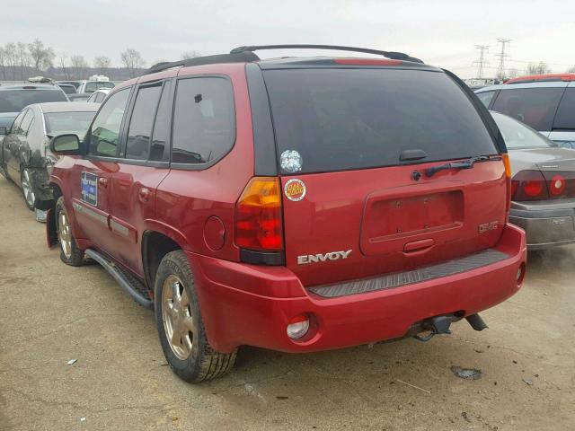 1GKDT13S422509709 - 2002 GMC ENVOY MAROON photo 3