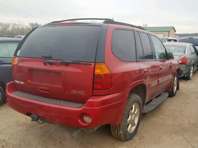 1GKDT13S422509709 - 2002 GMC ENVOY MAROON photo 4