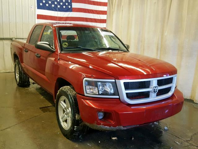 1D7HW38K38S577183 - 2008 DODGE DAKOTA SXT RED photo 1