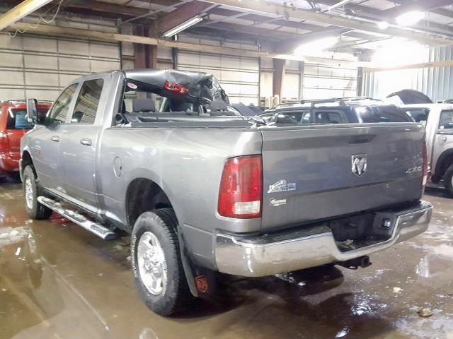 3D7TT2CTXAG123961 - 2010 DODGE RAM 2500 GRAY photo 3