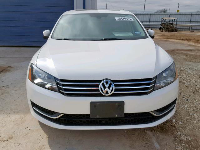 1VWBH7A30DC071977 - 2013 VOLKSWAGEN PASSAT SE WHITE photo 9