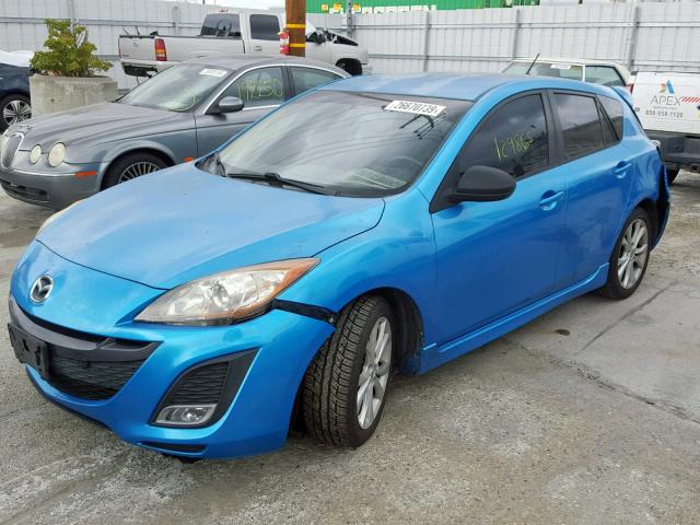 JM1BL1H61A1248199 - 2010 MAZDA 3 S BLUE photo 2