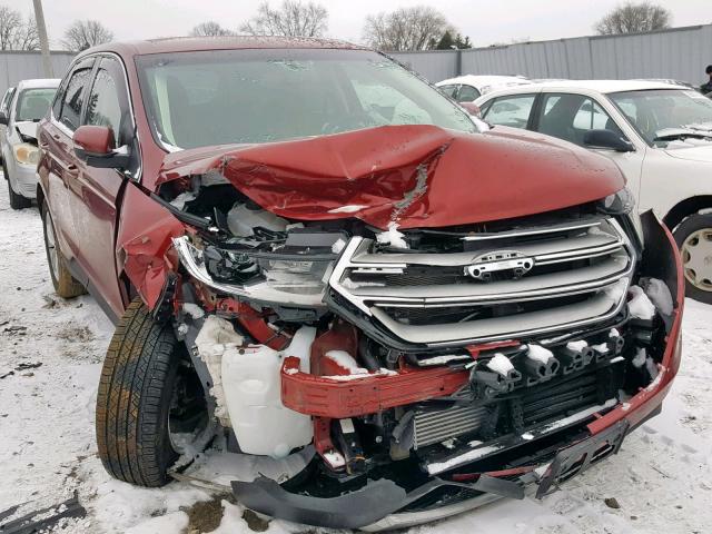 2FMPK3J94HBC62522 - 2017 FORD EDGE SEL RED photo 1