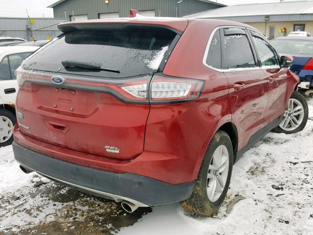 2FMPK3J94HBC62522 - 2017 FORD EDGE SEL RED photo 4