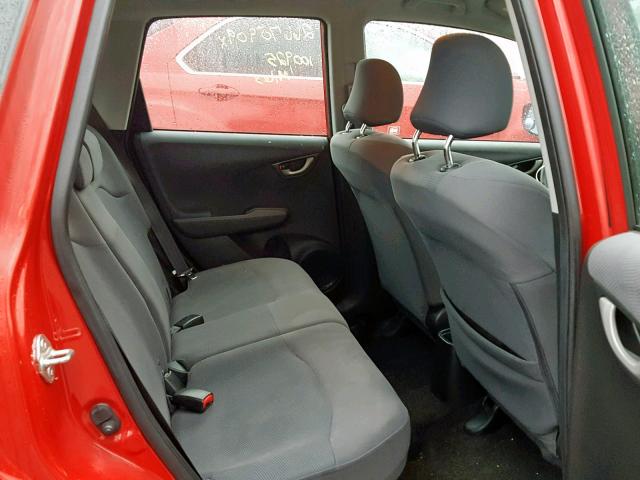 JHMGE88229S033960 - 2009 HONDA FIT RED photo 6