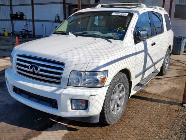 5N3AA08C56N810755 - 2006 INFINITI QX56 WHITE photo 2