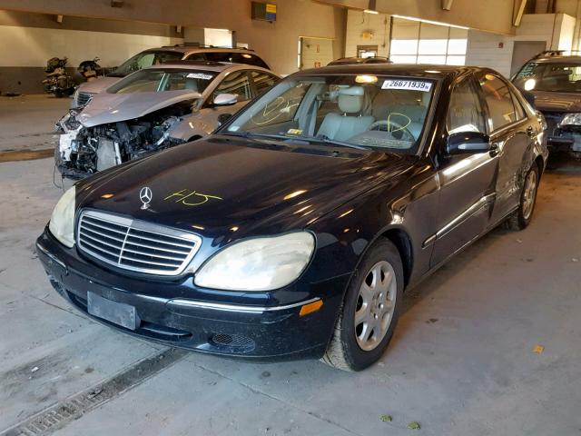 WDBNG75J62A261821 - 2002 MERCEDES-BENZ S 500 BLACK photo 2