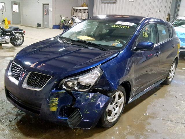 5Y2SP67829Z449661 - 2009 PONTIAC VIBE BLUE photo 2