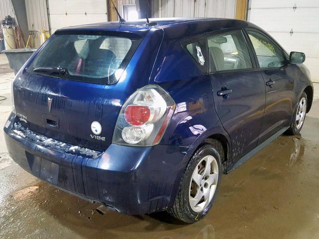 5Y2SP67829Z449661 - 2009 PONTIAC VIBE BLUE photo 4