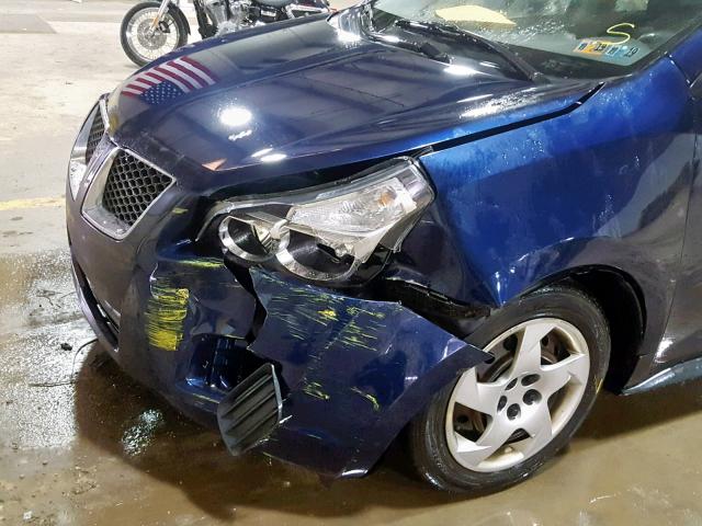 5Y2SP67829Z449661 - 2009 PONTIAC VIBE BLUE photo 9