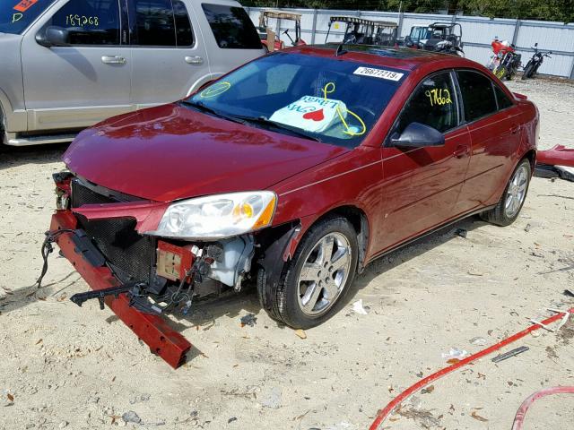 1G2ZH57N584127415 - 2008 PONTIAC G6 GT BURGUNDY photo 2