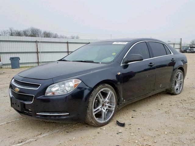 1G1ZG57NX84277222 - 2008 CHEVROLET MALIBU LS 黑色 照片 2