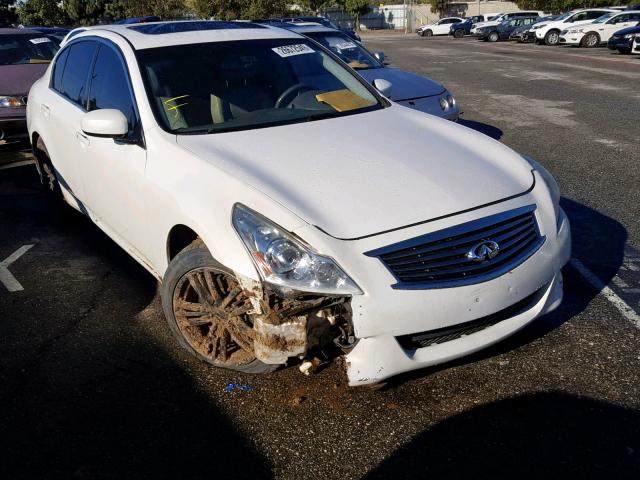 JN1CV6AP4AM203841 - 2010 INFINITI G37 BASE WHITE photo 1