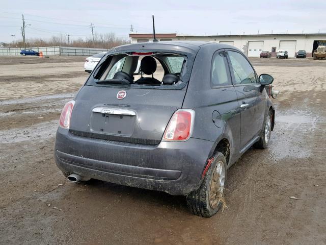 3C3CFFAR8FT756798 - 2015 FIAT 500 POP GRAY photo 4