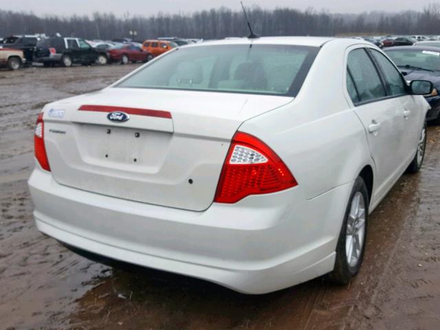 3FAHP0GA0CR282342 - 2012 FORD FUSION S WHITE photo 4