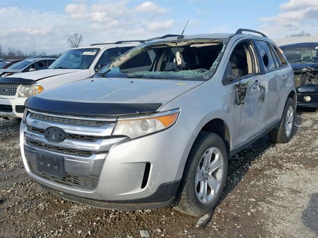 2FMDK4JC3BBA96764 - 2011 FORD EDGE SEL SILVER photo 2