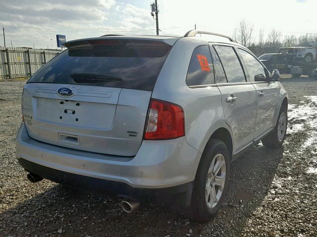 2FMDK4JC3BBA96764 - 2011 FORD EDGE SEL SILVER photo 4