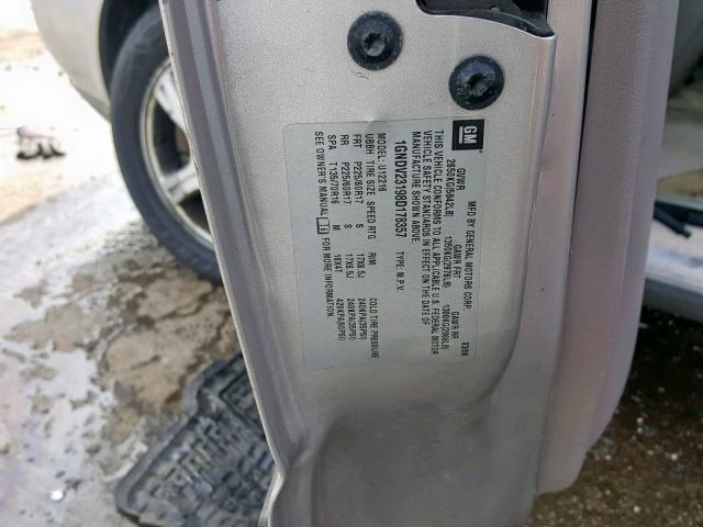 1GNDV23198D178357 - 2008 CHEVROLET UPLANDER L Gümüş foto 10