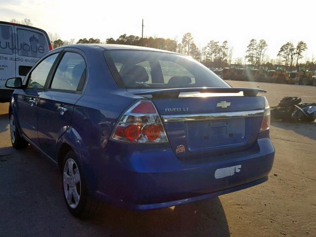 KL1TG56E99B327630 - 2009 CHEVROLET AVEO LT BLUE photo 3