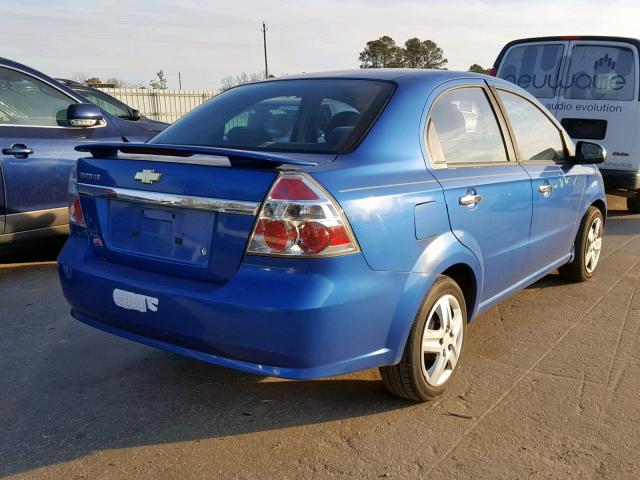 KL1TG56E99B327630 - 2009 CHEVROLET AVEO LT BLUE photo 4