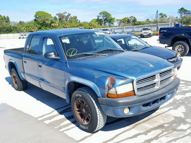 1D7HL38K24S733930 - 2004 DODGE DAKOTA QUA BLUE photo 1