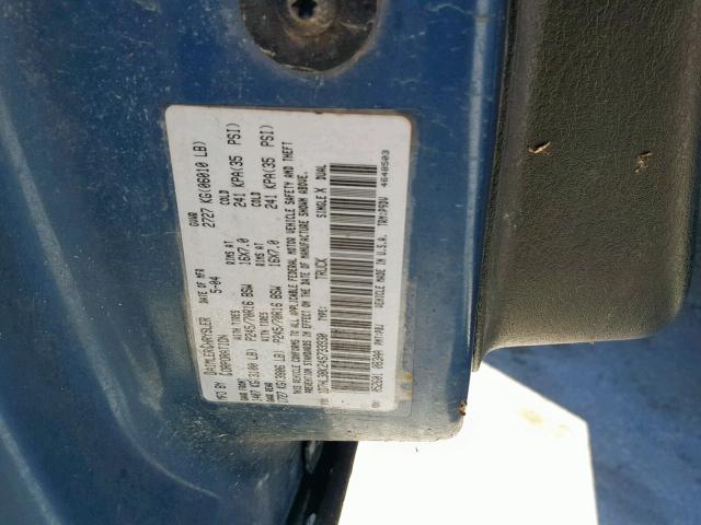 1D7HL38K24S733930 - 2004 DODGE DAKOTA QUA BLUE photo 10