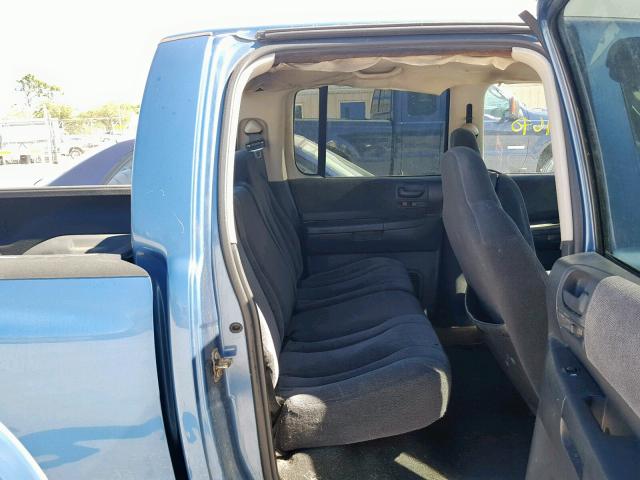 1D7HL38K24S733930 - 2004 DODGE DAKOTA QUA BLUE photo 6