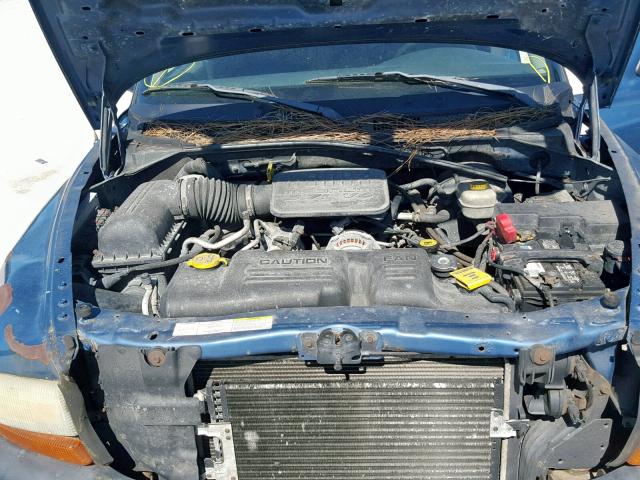 1D7HL38K24S733930 - 2004 DODGE DAKOTA QUA BLUE photo 7