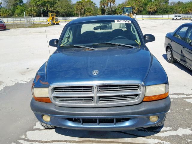 1D7HL38K24S733930 - 2004 DODGE DAKOTA QUA BLUE photo 9